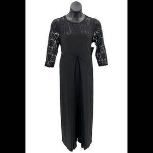 NWT COLDESINA‎ LANA WIDE-LEG JUMPSUIT WITH EMPIRE WAIST BLACK MEDIUM